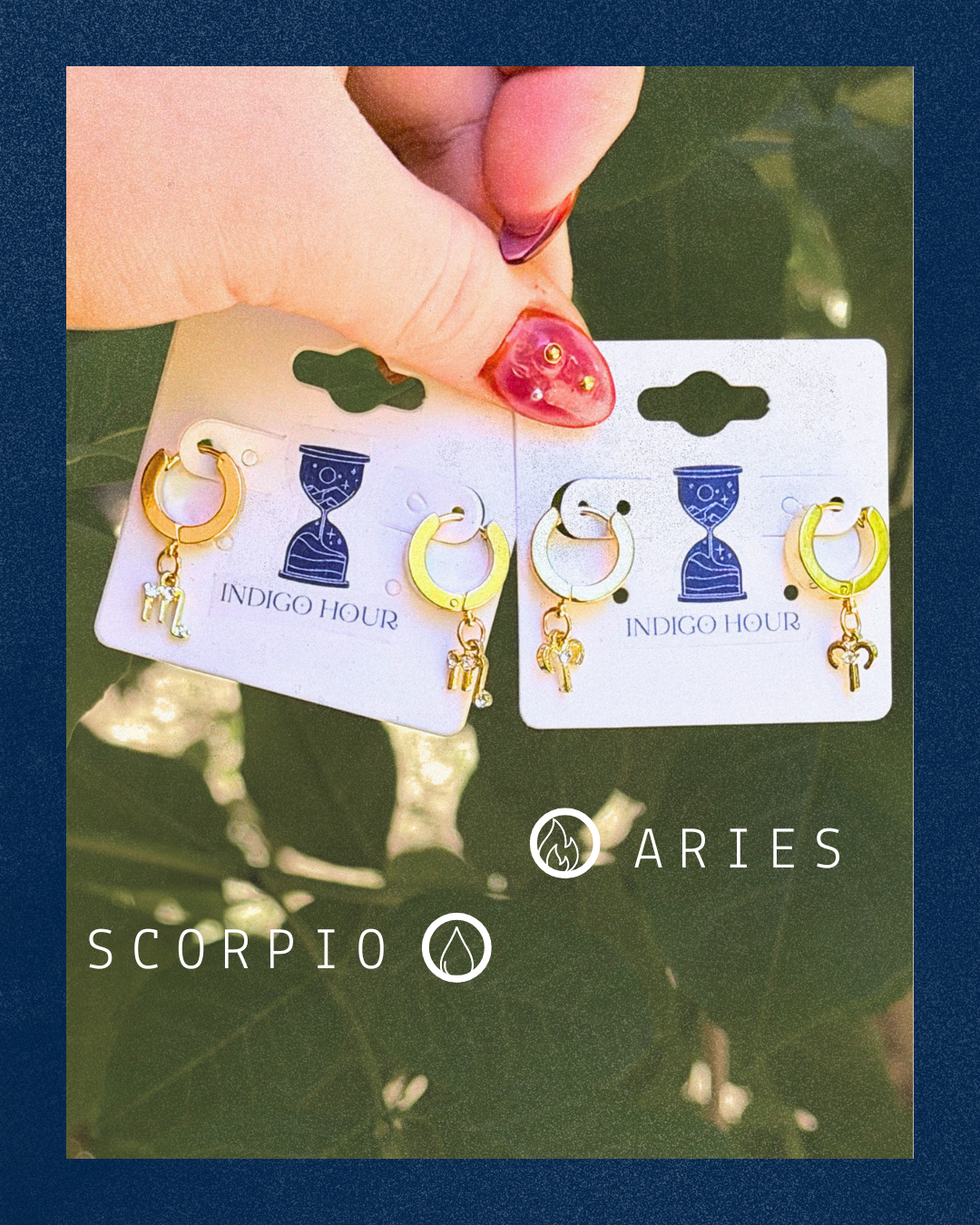 Golden Zodiac Hoops