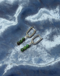 Ruby Zoisite Rectangle Hoop Charms