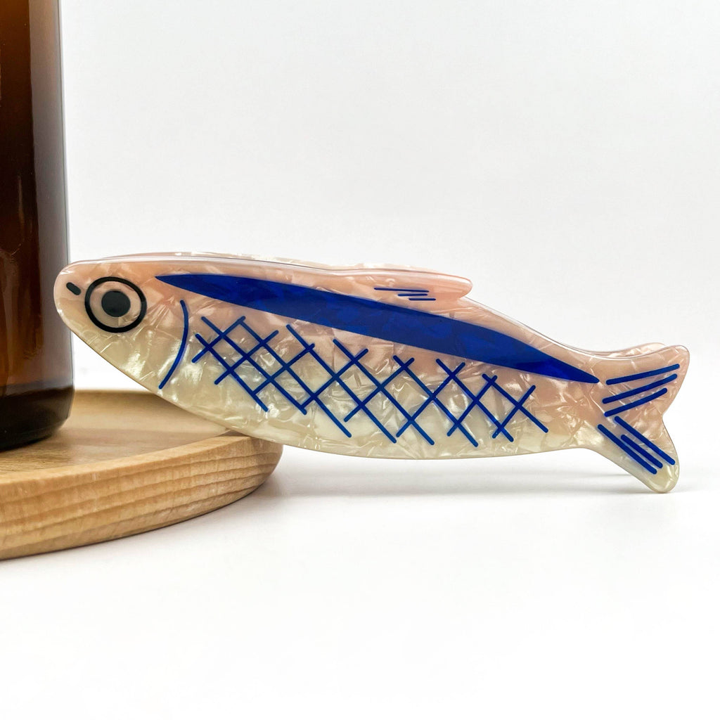 White Sardine Claw Clip
