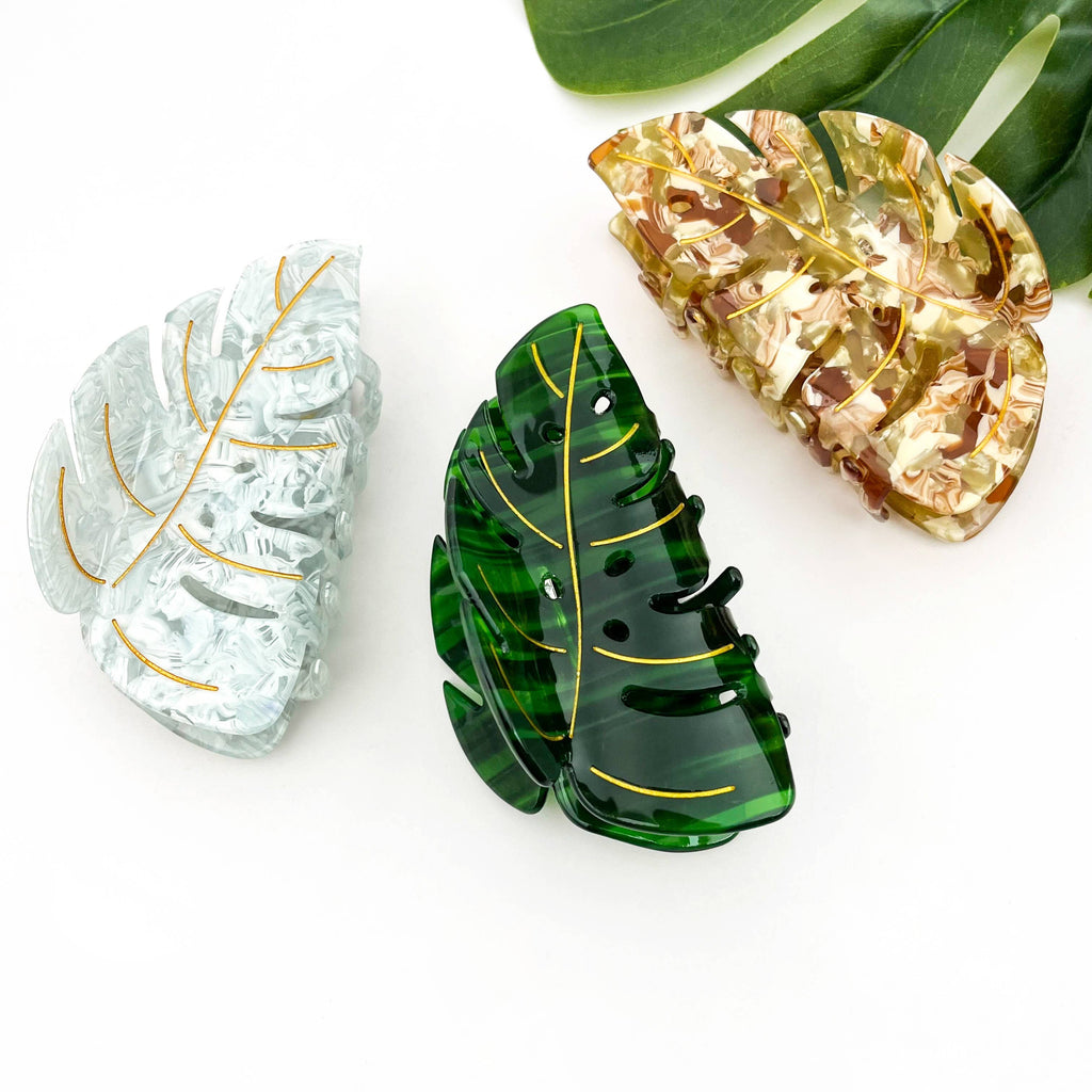 Monstera Hair Claw Clip