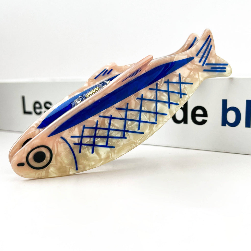 White Sardine Claw Clip