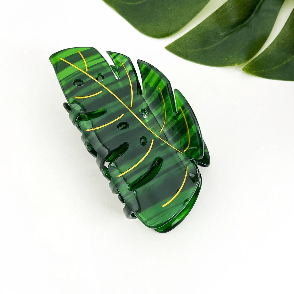 Monstera Hair Claw Clip