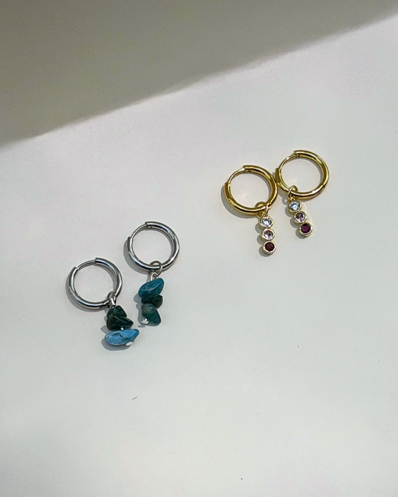 Triple Threat Hoop Earrings (Pink)
