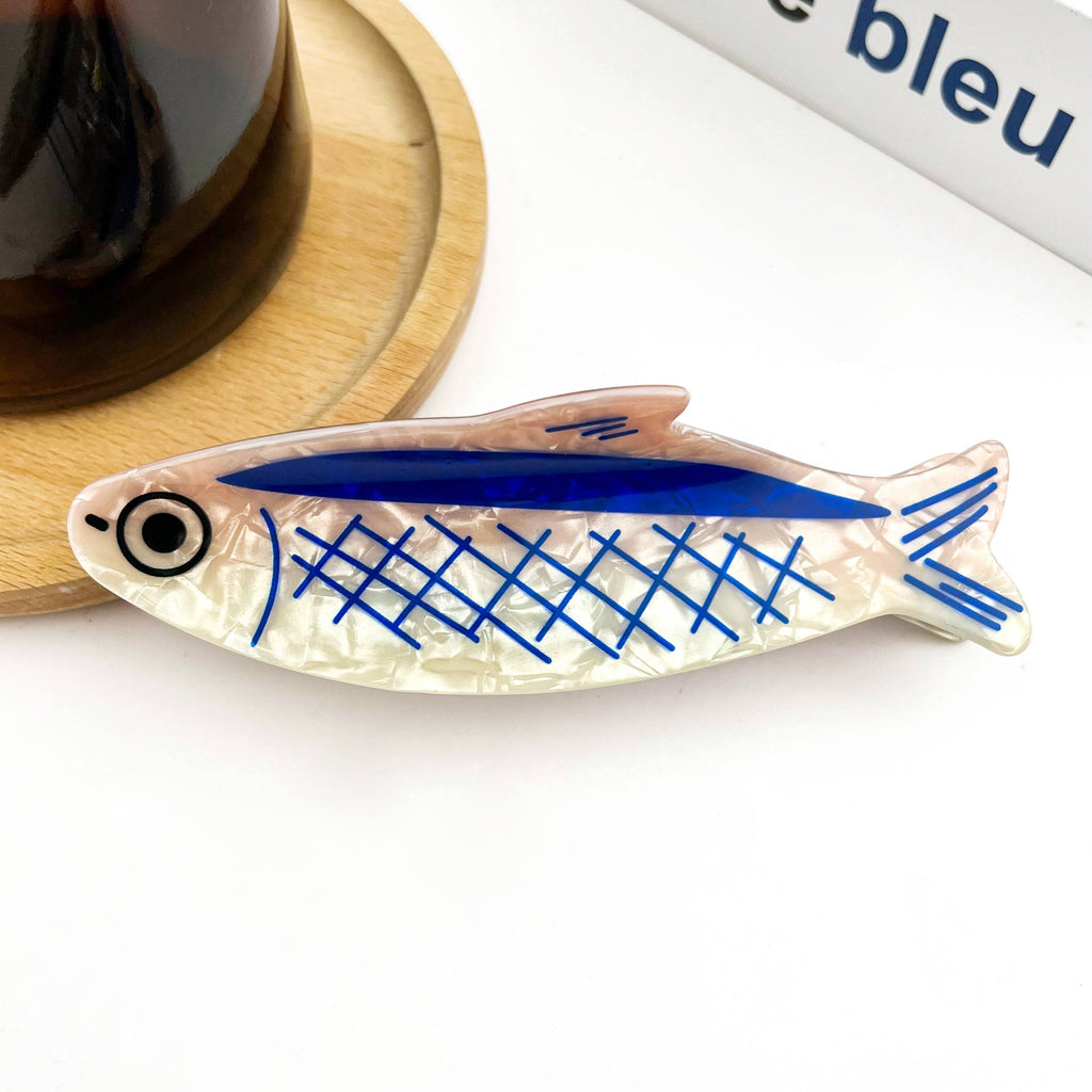 White Sardine Claw Clip