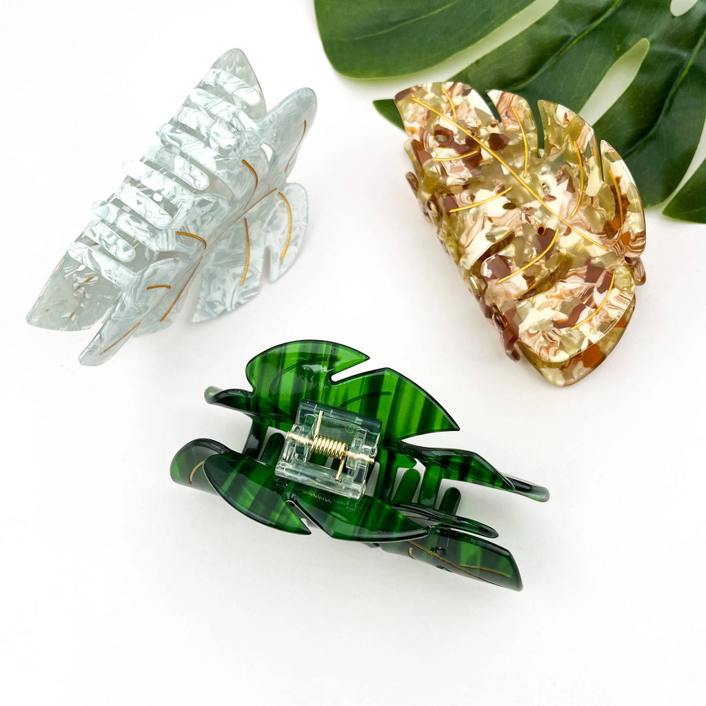 Monstera Hair Claw Clip