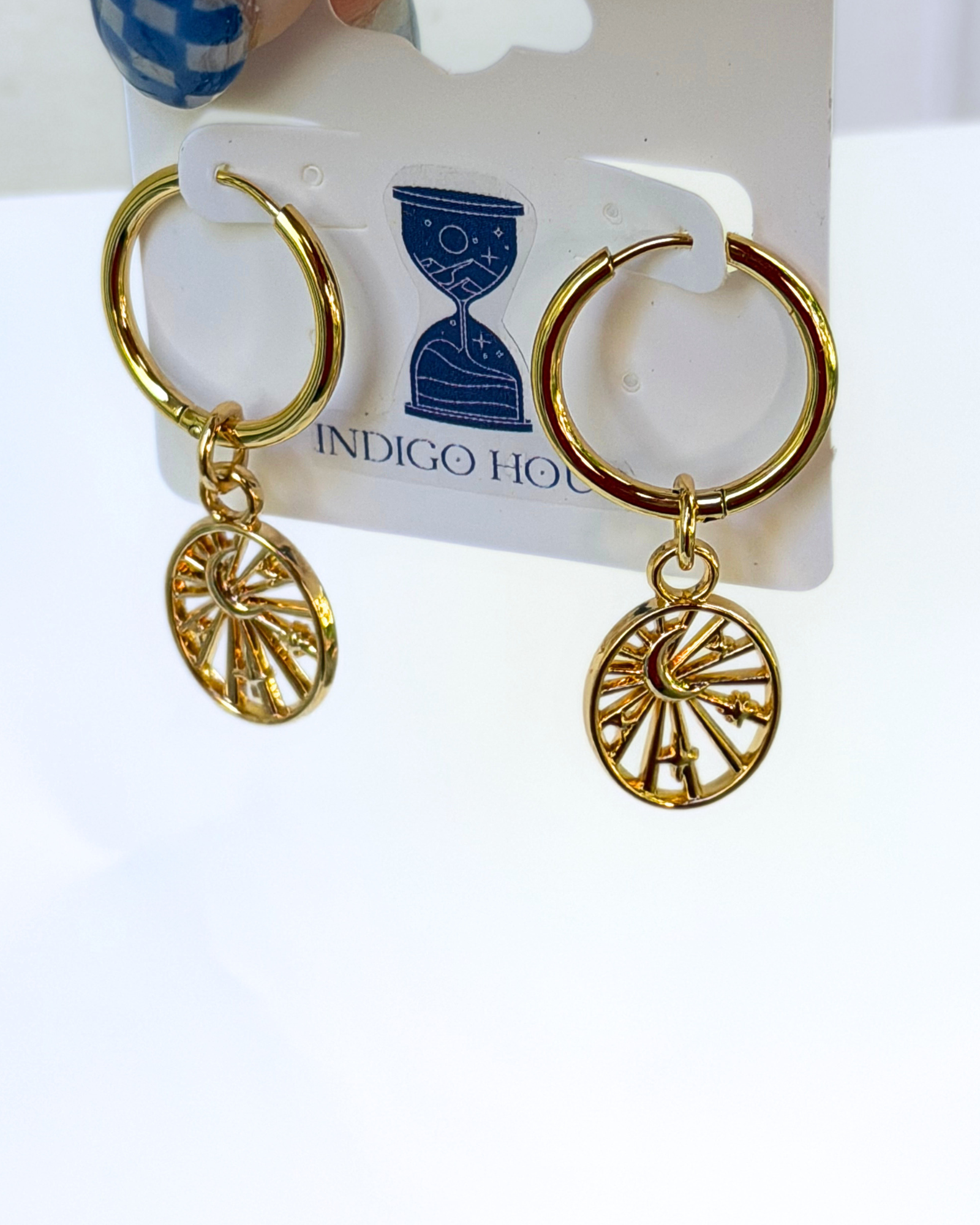 Gold Moonlight Hoops