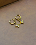 Pink Star 14mm Hoops