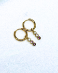 Triple Threat Hoop Earrings (Pink)