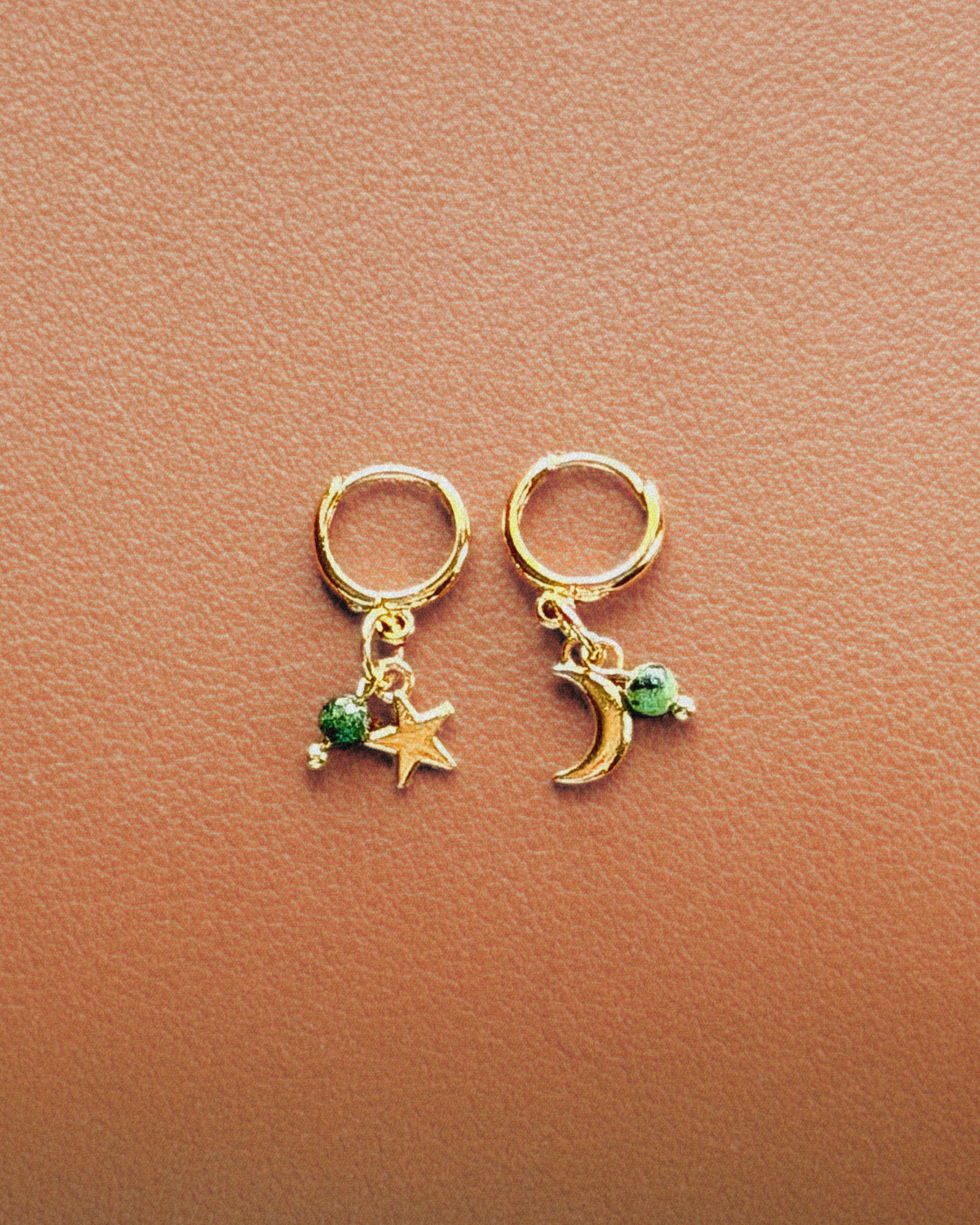 Dreamer Gold Plated Brass Hoops with Zoisite